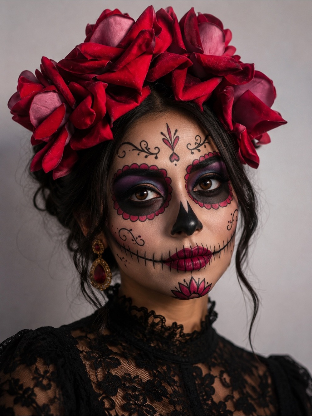 Day of the dead catrina 💀  roses headband.
